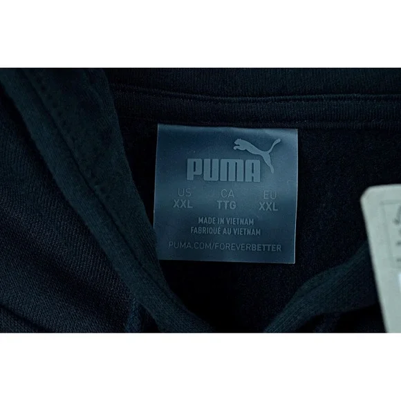 Puma Hoodie Men's 2XL Black Hoops Posterize 2.0 Sweatshirt Graphic Pullover NWT - Picture 6 of 12